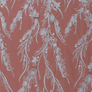 wholesale ivory embroidered lace with 3d flowers, beads & sequins m024858 1 (copy)
