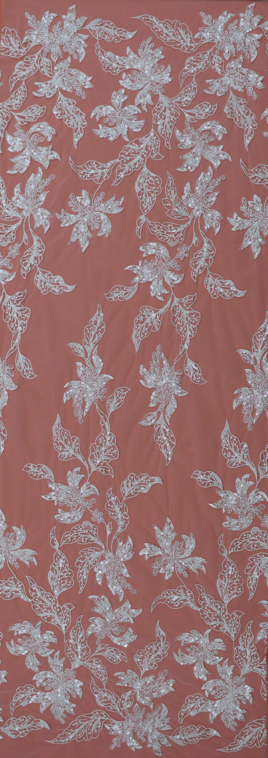 wholesale ivory lace with 3d floral embroidery, beads & sequins m835017fab (copy)
