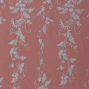 wholesale ivory swirling vine embroidered lace with beads & sequins mvp094984f