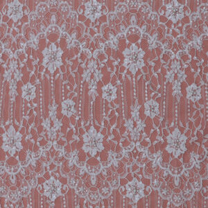 wholesale french symmetrical floral embroidered lace with beads & scalloped border ivory 1.5m x 3m u5b5534