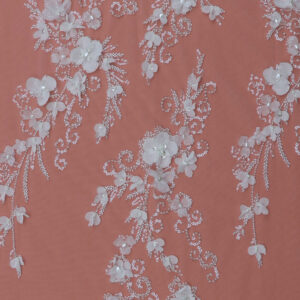 wholesale 3d floral embroidered lace with beads & sequins
