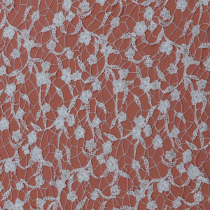 wholesale delicate floral embroidered lace with beads & sequins, ivory mesh vt015103f
