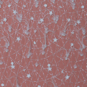 Wholesale 3D Floral & Feather Embroidered Mesh Lace with Sequins VT754683FABM