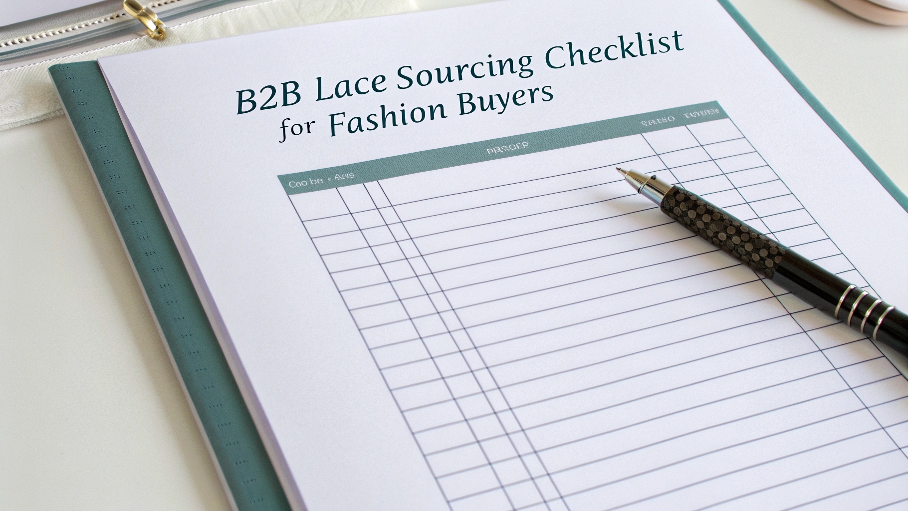 B2B lace sourcing checklist for fashion buyers