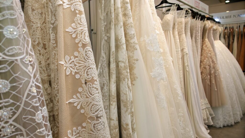 various types of bridal lace fabrics