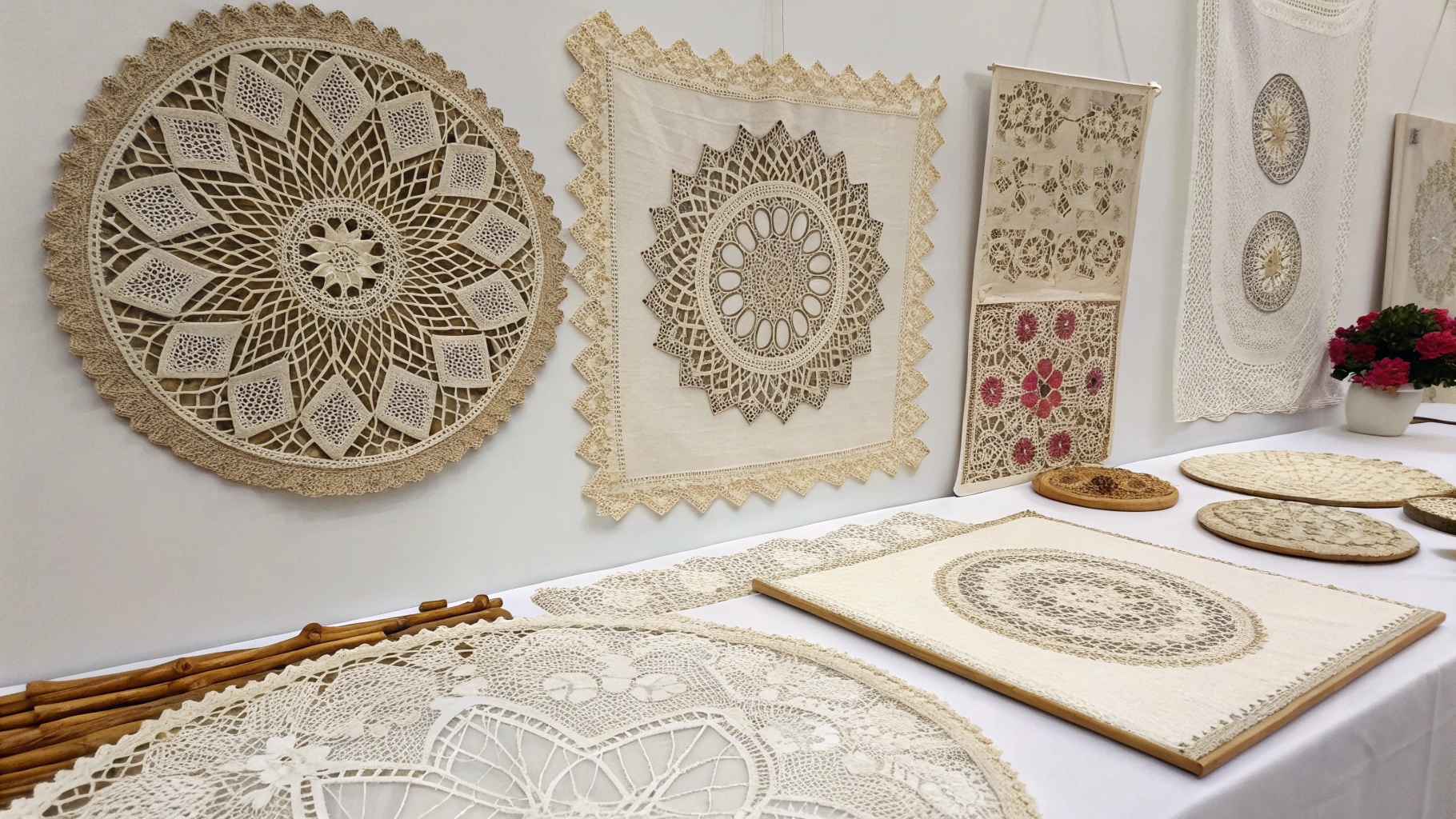 Regional lace tradition examples