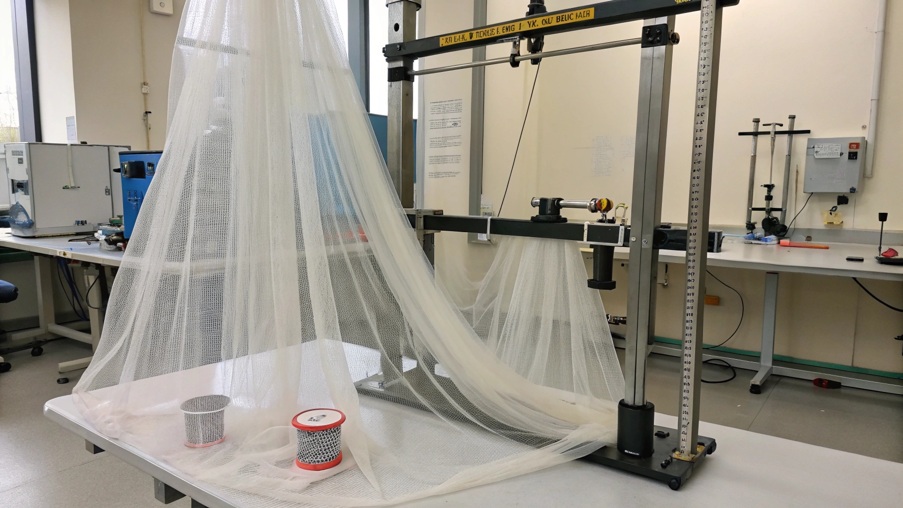 Testing tulle strength for heavy beadwork applications tensile strength testing for embroidery tulle