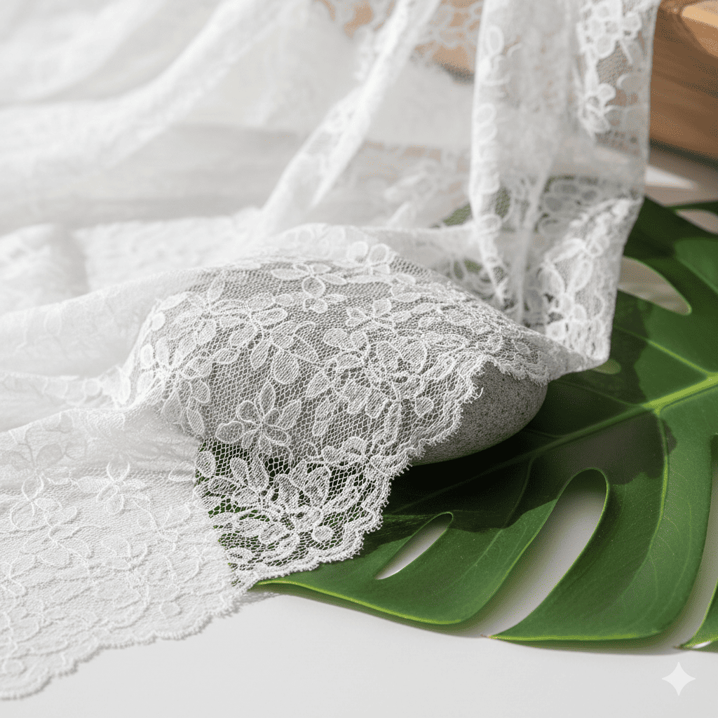 Eco-friendly wholesale lace trim OEKO-TEX certified lace fabric for safe clothing