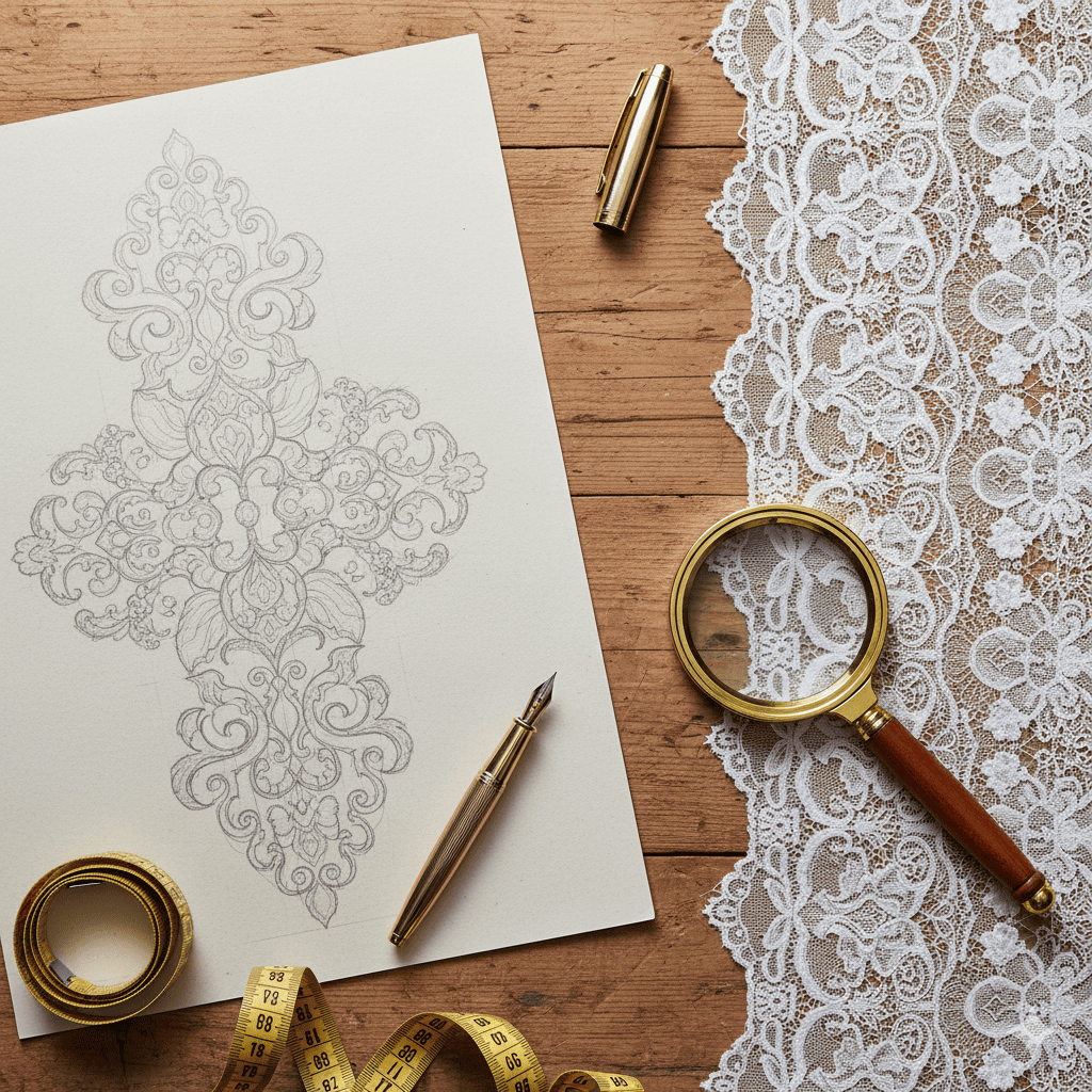 Embroidery lace wholesale with IP protection Original copyright-protected lace design samples